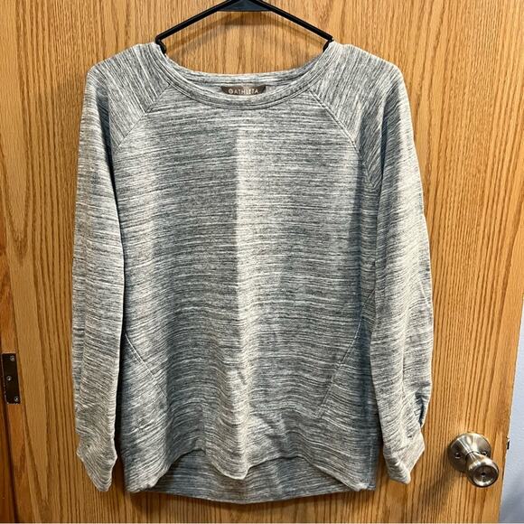Athleta Tops - Athleta Heathered Gray Lyocell & Modal Blend Crewneck Sweatshirt Size Small
